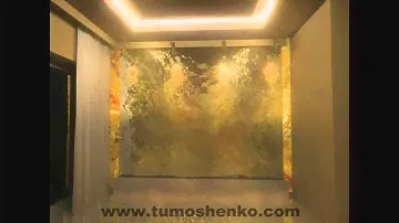 Водопад по стеклу оникс